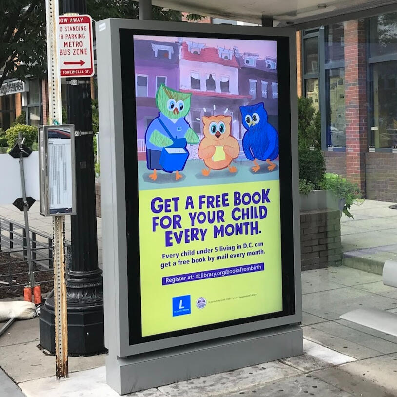 Illustrations for DC Public Library and their 'Books from Birth' program