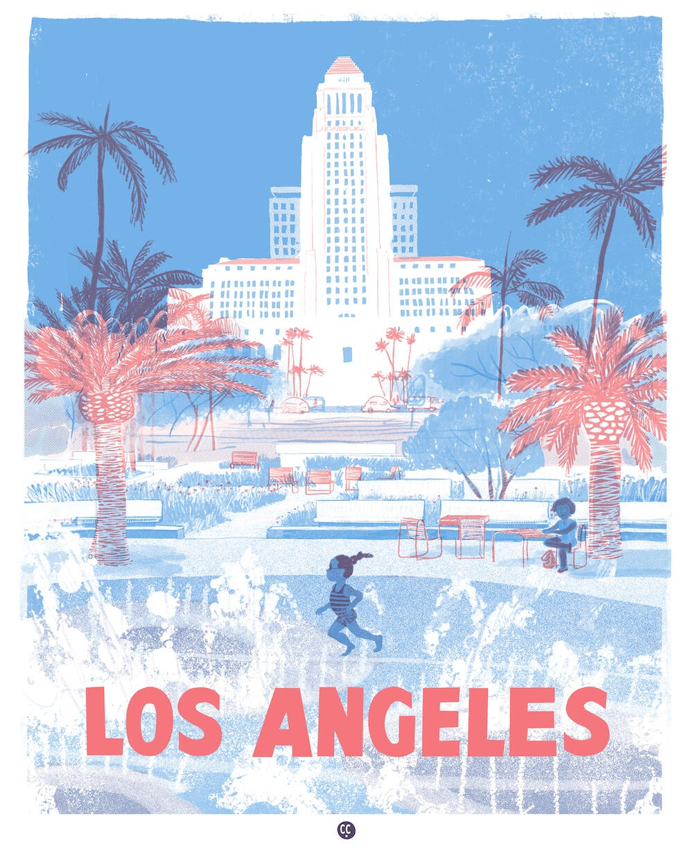 'Los Angeles City Hall' travel poster for The Culture Curious
